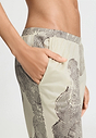 Close-up view of a women model wearing HA serene systems modal/viscose/tencel Long Pants
