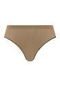 Front cutout view of HA suede camel microfibre Midi Briefs