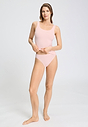 Full-body view of a women model wearing HA rosewater microfibre Tank Top