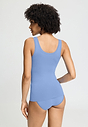 Back view of a women model wearing HA bluebird microfibre Tank Top