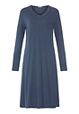 Front cutout view of HA vintage indigo cotton L/SLV Nightdress 110cm