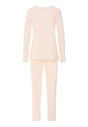 Back cutout view of HA creamy glass cotton L/SLV Pajama
