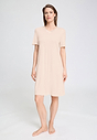 Front view of a women model wearing HA creamy glass cotton S/SLV Nightdress 100cm