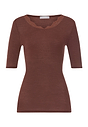 Front cutout view of HA cinnamon wool S/SLV Shirt