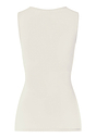 Back cutout view of HA misty white wool Tank Top