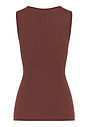 Back cutout view of HA cinnamon wool Tank Top