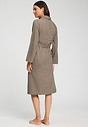 Back view of a women model wearing HA earthy woven cotton Robe 115cm