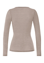 Back cutout view of HA rose grey wool L/SLV Shirt
