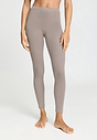Front view of a women model wearing HA rose grey wool Leggings