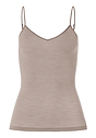 Front cutout view of HA rose grey wool Spaghetti Top