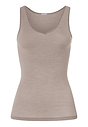 Front cutout view of HA rose grey wool Tank Top