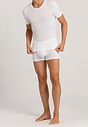 Full-body view of a men model wearing Hanro white cotton Pants