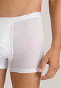 Close-up view of a men model wearing Hanro white cotton Pants