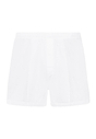 Front cutout view of Hanro white cotton Boxers