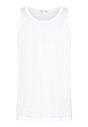 Front cutout view of Hanro white cotton Tank Top