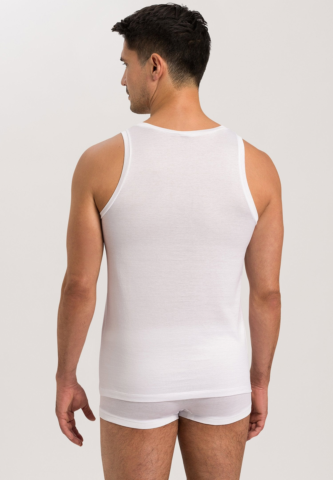 HANROハンロタンクトップ S ホワイト HANRO Cotton Sporty Tank Top in White | HANRO