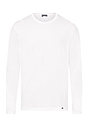 Front cutout view of Hanro white cotton L/SLV Shirt