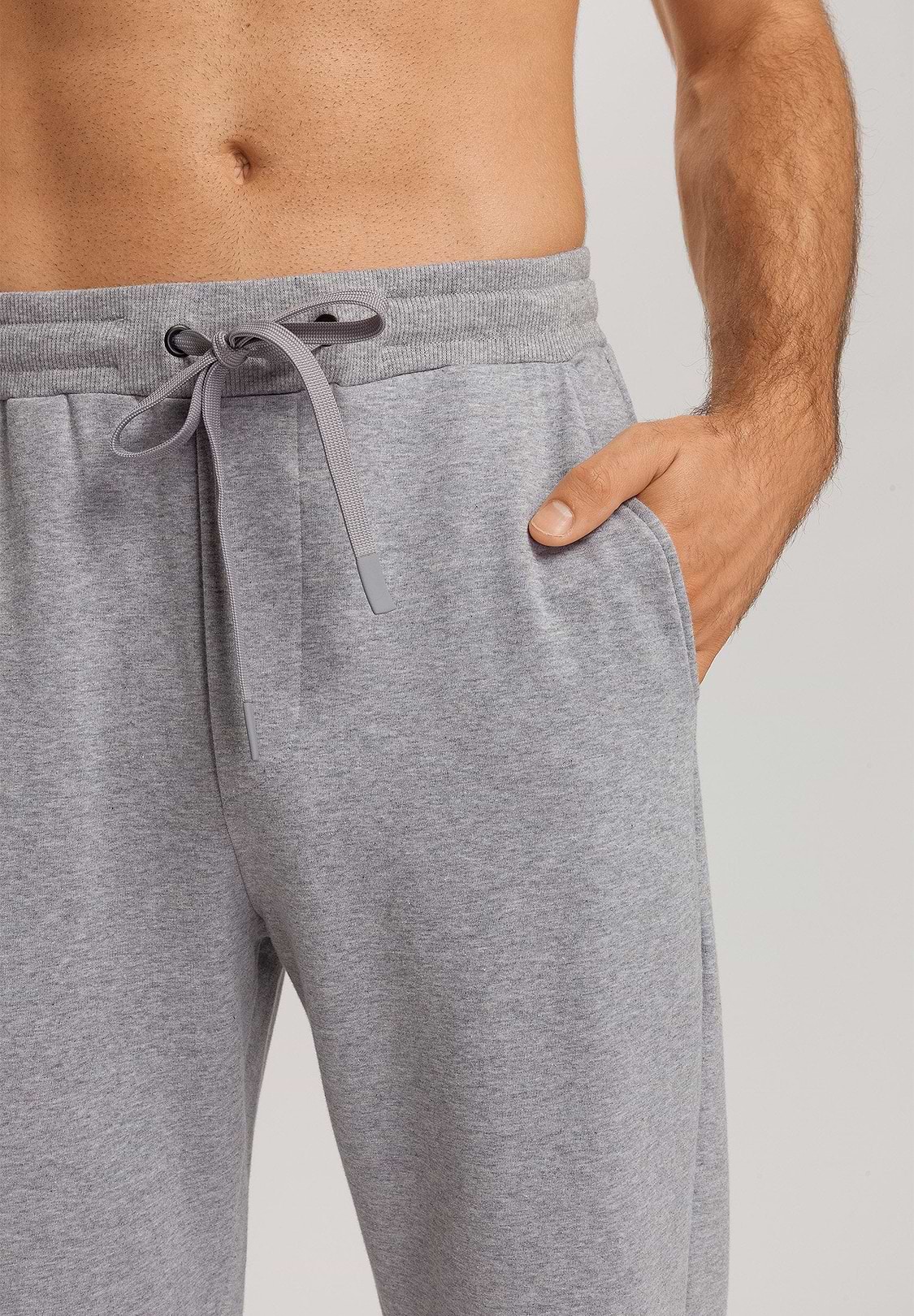 HANRO Natural Living Long Pants | Grey Melange