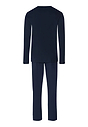 Back cutout view of HA deep navy cotton L/SLV Pajama