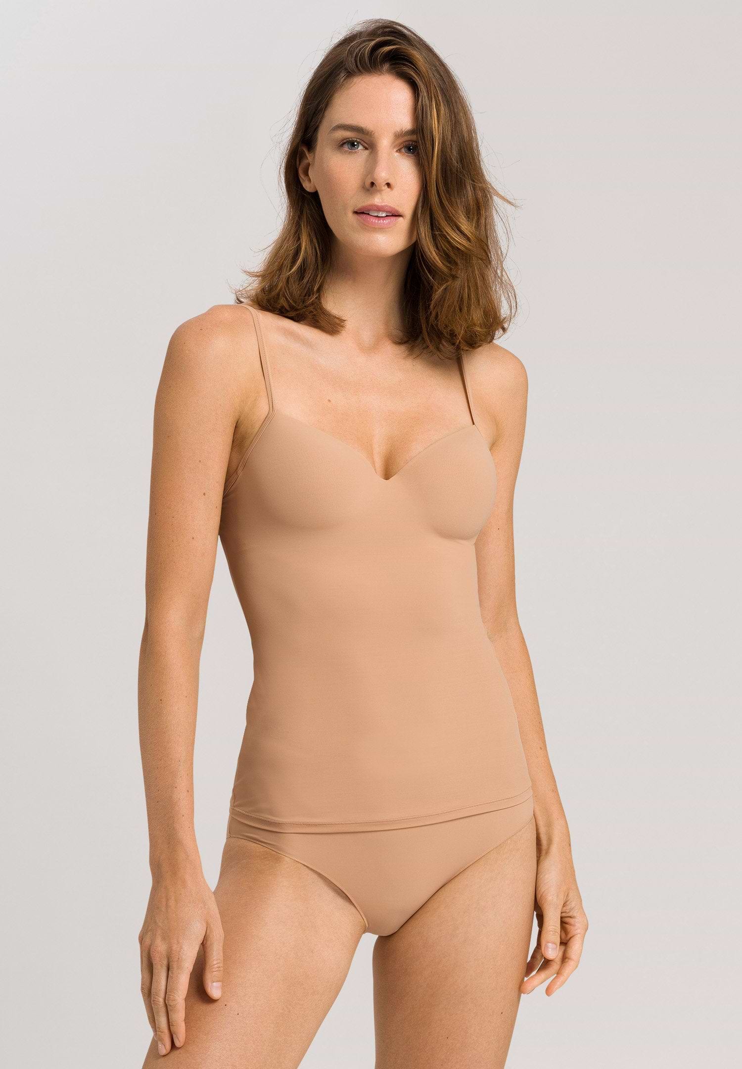 【CANDY】HANRO Allure ブラトップ 70C ヌード Allure Padded Bra-Camisole in Nude | HANRO