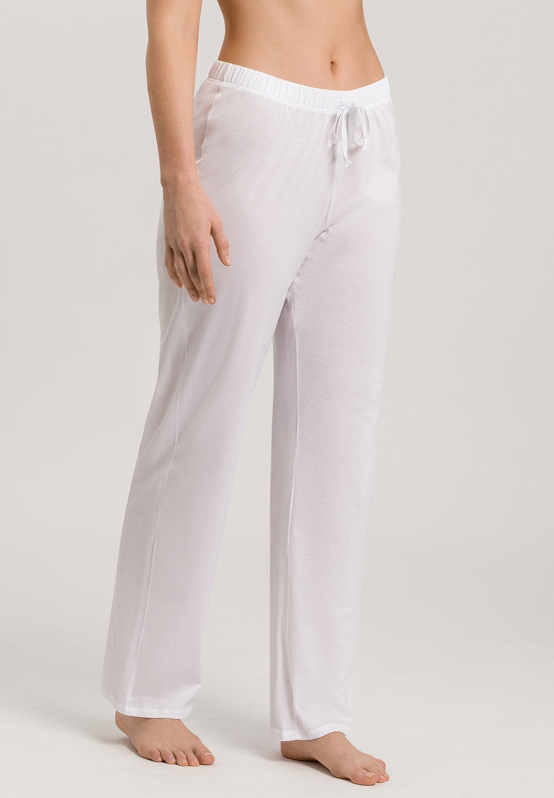 Cotton Deluxe Long Pants in White | HANRO