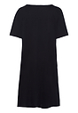 Back cutout view of Hanro black cotton S/SLV Nightdress 90cm