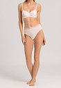 Full-body view of a women model wearing Hanro powder cotton Padded Bra