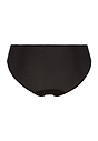 Back cutout view of Hanro black cotton Midi Briefs