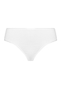 Front cutout view of Hanro white cotton Midi Briefs