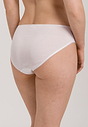 Back view of a women model wearing Hanro white cotton Midi Briefs