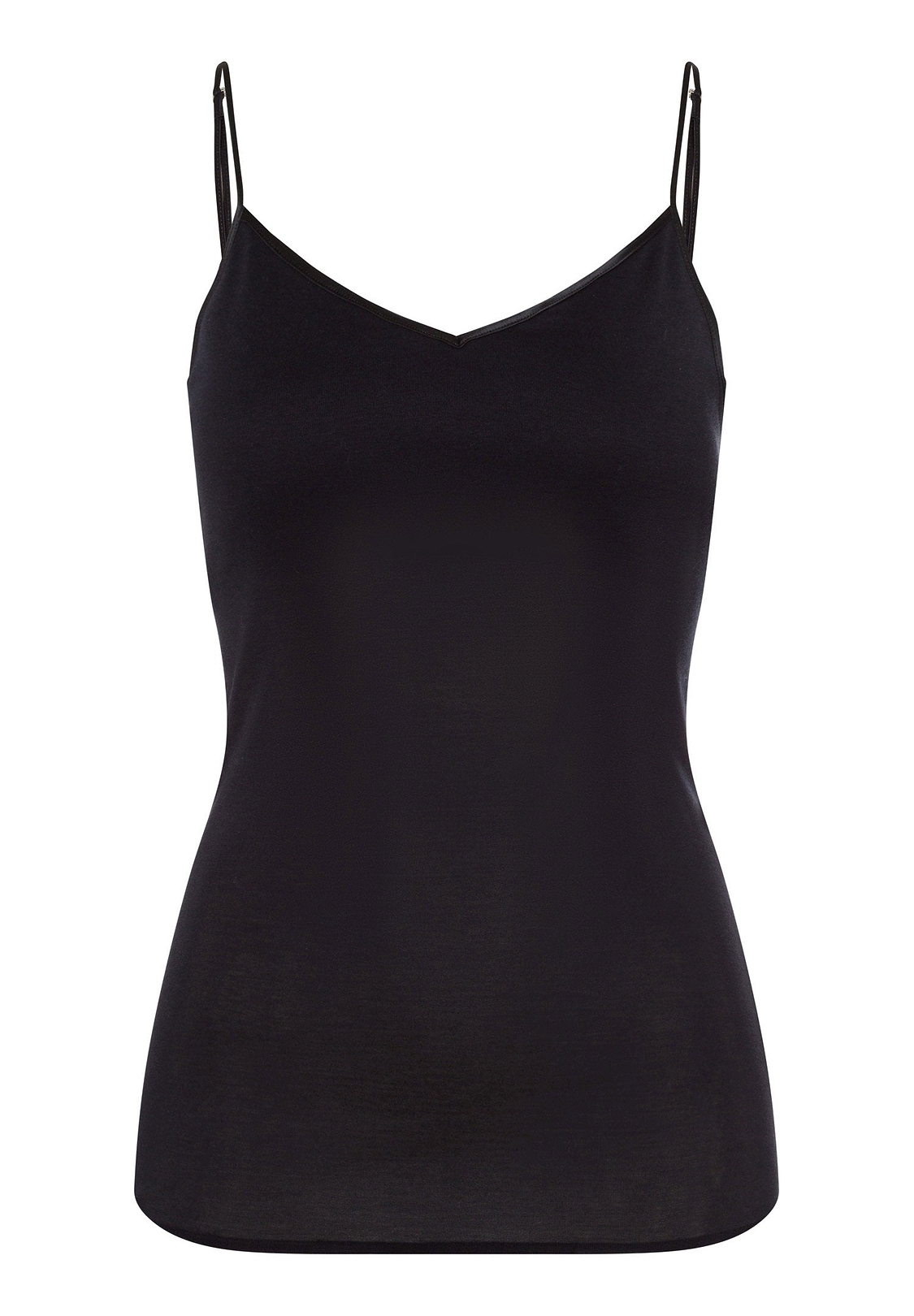 HANRO Padded Spaghetti Top in black