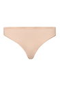 Front cutout view of Hanro beige cotton Thong