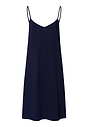 Front cutout view of Hanro deep navy cotton Spaghetti Dress 95cm