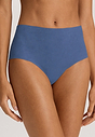 Front view of a women model wearing HA true navy cotton Maxi Briefs