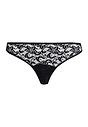 Front cutout view of Hanro black microfibre Thong