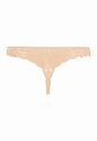 Back cutout view of Hanro beige microfibre Thong