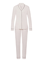 Front cutout view of HA almond modal/viscose/tencel L/SLV Pajama