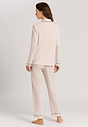 Back view of a women model wearing HA almond modal/viscose/tencel L/SLV Pajama