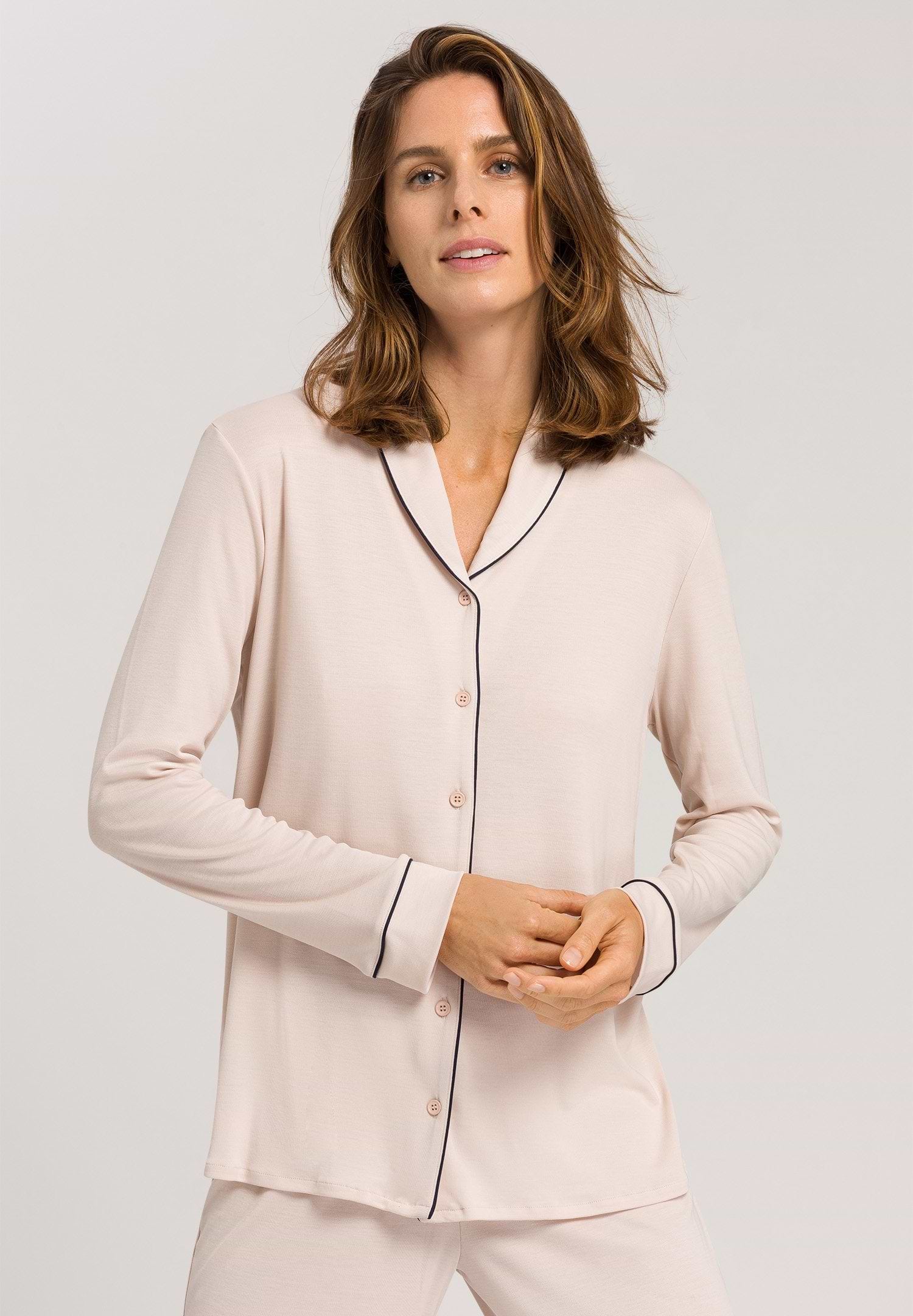 Pigiama donna serafino lungo in jersey di cotone - GARY - I Magazzini Sorriso Pigiama donna serafino lungo in jersey di cotone - GARY - I Magazzini Sorriso