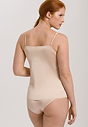 Back view of a women model wearing HA natural modal/viscose/tencel Spaghetti Top