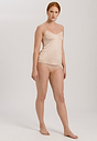 Full-body view of a women model wearing HA natural modal/viscose/tencel Spaghetti Top