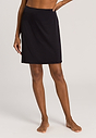 Front view of a women model wearing HA black modal/viscose/tencel Half Slip