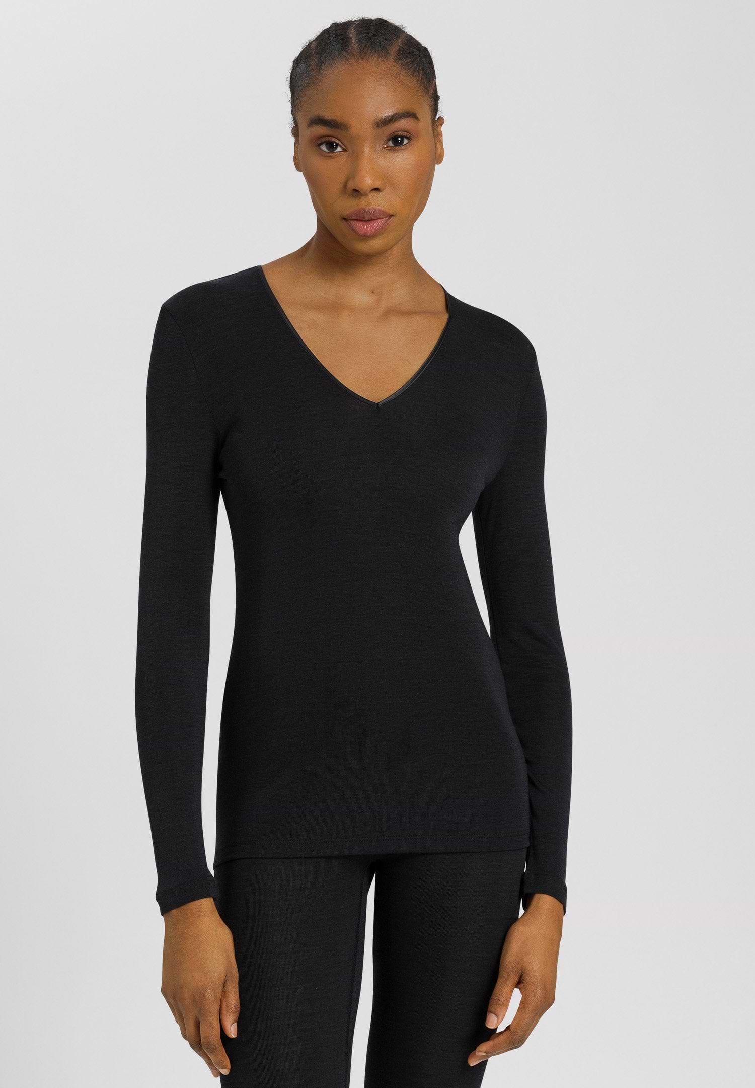 HANRO Long sleeve Shirt in black