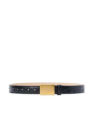 Leya Leather Belt in Black | L display picture 2