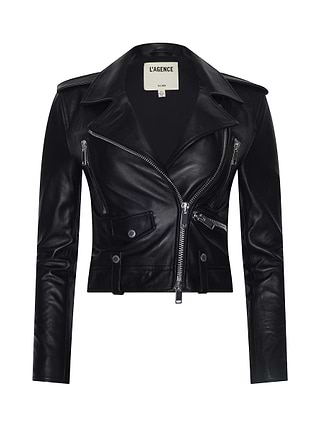 Jayde Leather Jacket in Black | L