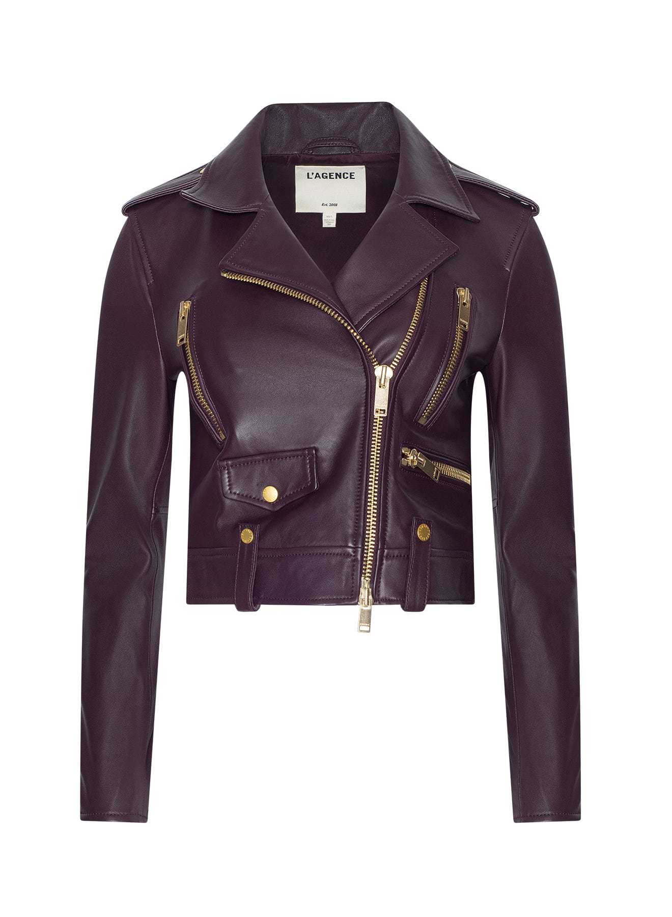 Jayde Leather Jacket in Black | L'AGENCE