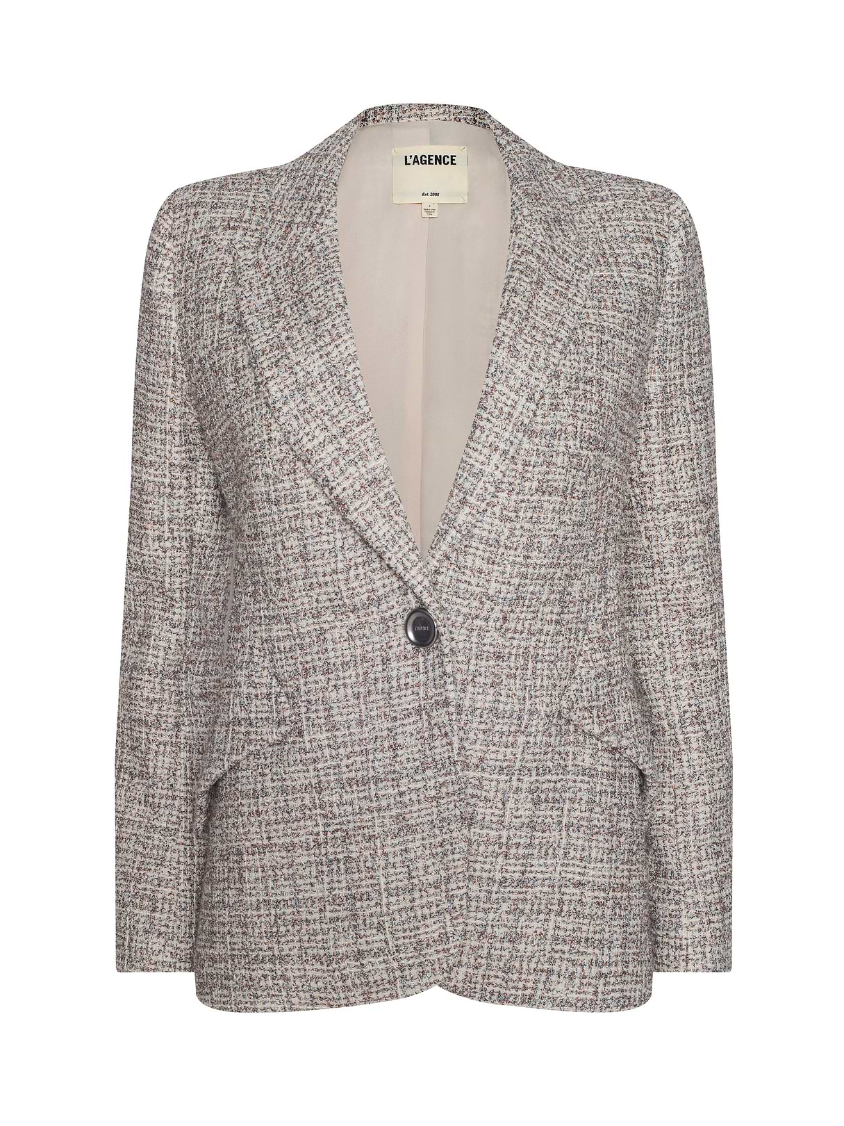 Kyomi Tweed Blazer in Neutral Multi Tweed | L'AGENCE