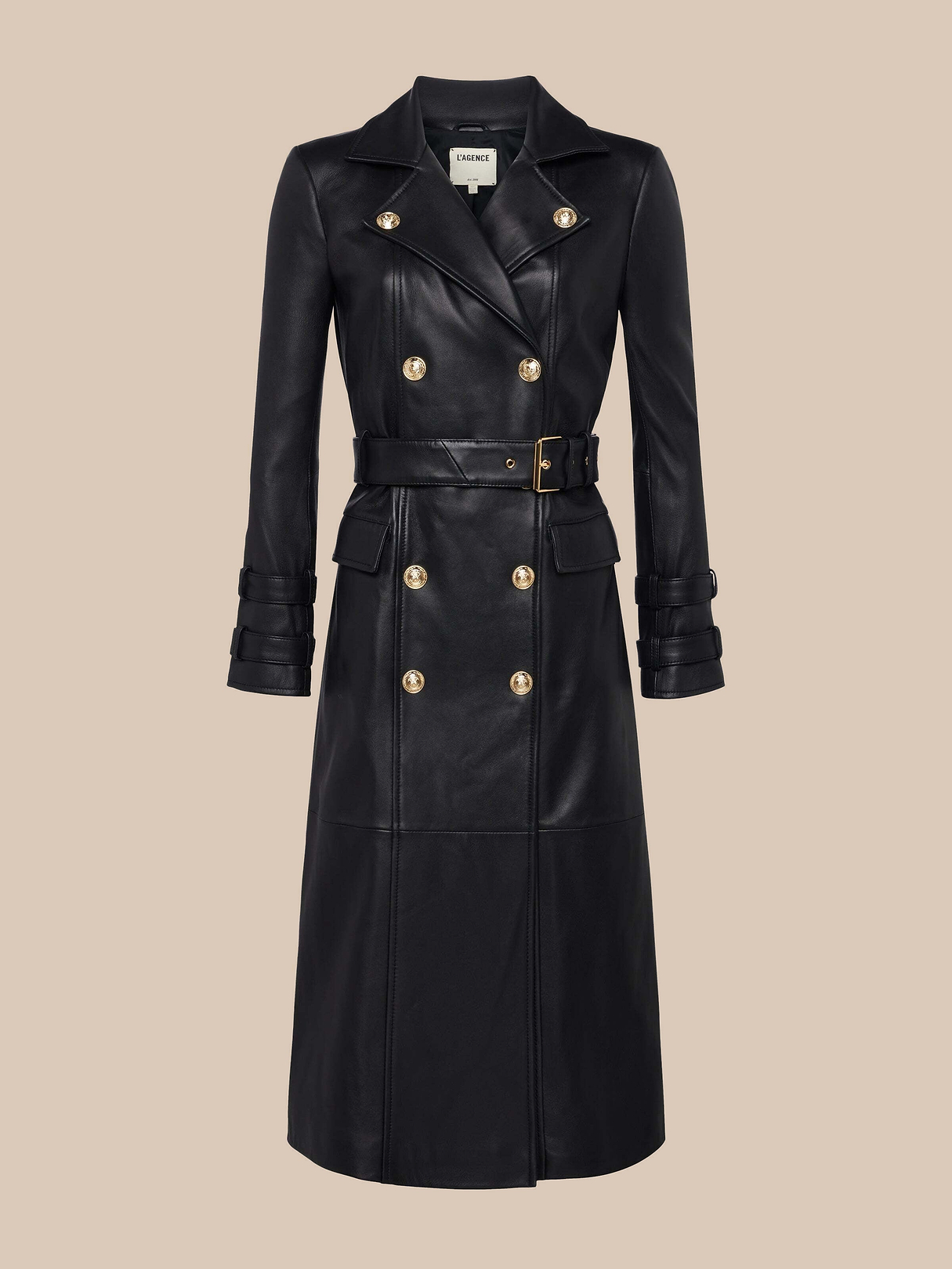 Celina Suede Trench Coat in Clover | L'AGENCE