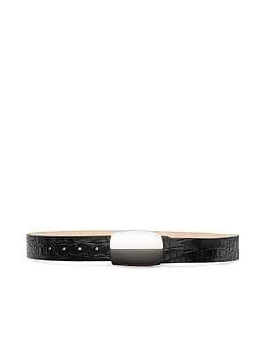 L\'AGENCE Alexandra Croc-Embossed Corset Belt L main image 2
