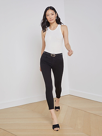 Jeans L'Agence Margot Noir - Taille 24 - Coupe Skinny Slim - Haute Taille - Occasion Très Bon état